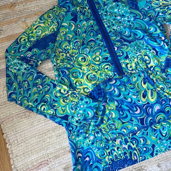 Lilly Pulitzer Skipper Cotton Quarter Zip Popover / Long Sleeve Top Size Large - Picture 3 of 6